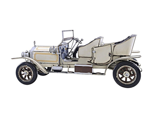 8" Silver Metal Hand Painted Model Car Tabletop Sculpture HomeRoots