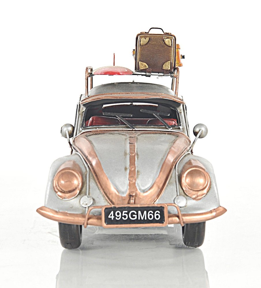 7" Silver Metal Hand Painted Model Car Tabletop Sculpture HomeRoots