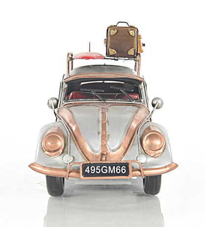 7" Silver Metal Hand Painted Model Car Tabletop Sculpture HomeRoots