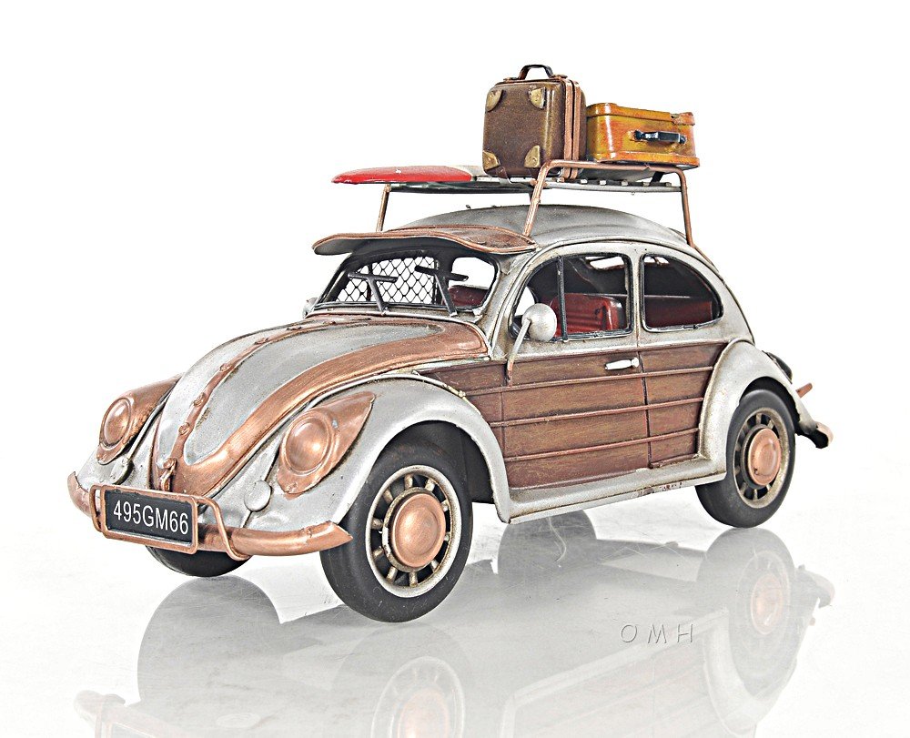 7" Silver Metal Hand Painted Model Car Tabletop Sculpture HomeRoots