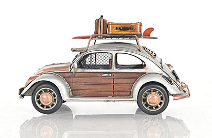 7" Silver Metal Hand Painted Model Car Tabletop Sculpture HomeRoots