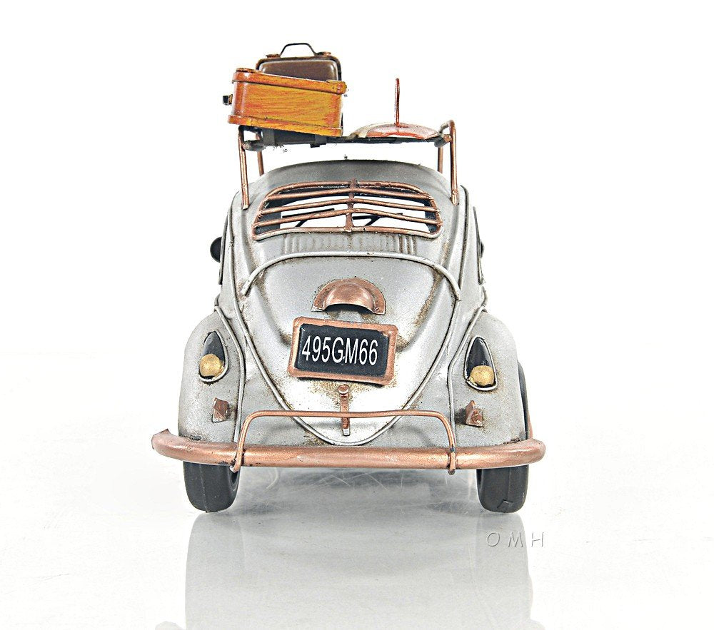 7" Silver Metal Hand Painted Model Car Tabletop Sculpture HomeRoots