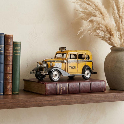 14" Yellow Checker Taxi Cab Model Sculpture HomeRoots
