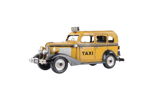 14" Yellow Checker Taxi Cab Model Sculpture HomeRoots