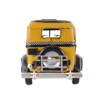 14" Yellow Checker Taxi Cab Model Sculpture HomeRoots