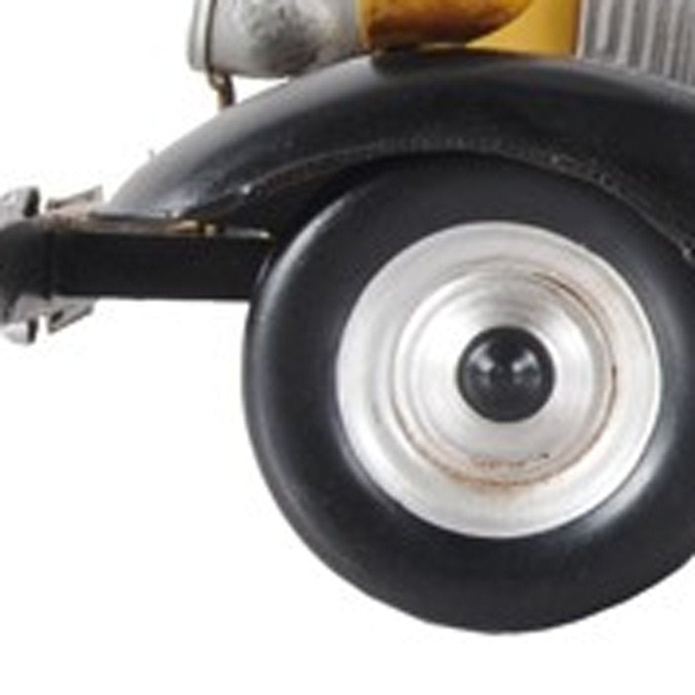 14" Yellow Checker Taxi Cab Model Sculpture — view 6