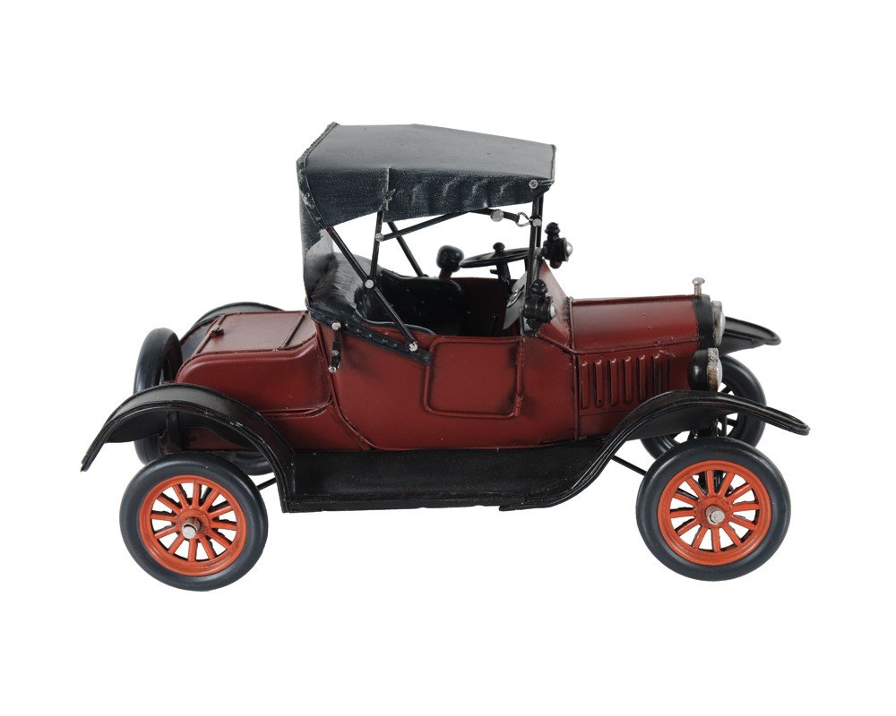 7" Red Metal Hand Painted Model Car HomeRoots