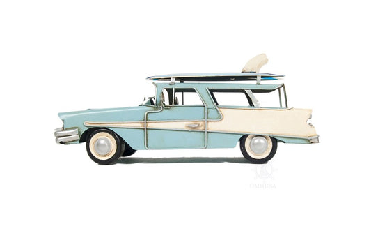 5" Blue Metal Hand Painted Model Car HomeRoots