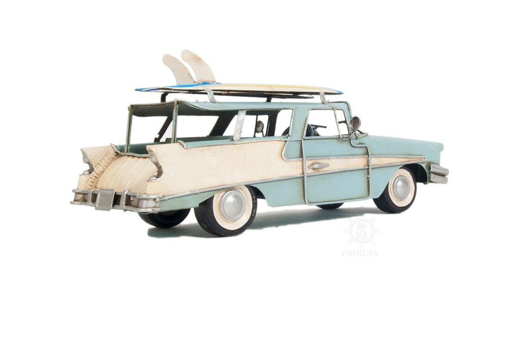 c1957 Blue Ford Country Squire Station Wagon Sculpture HomeRoots