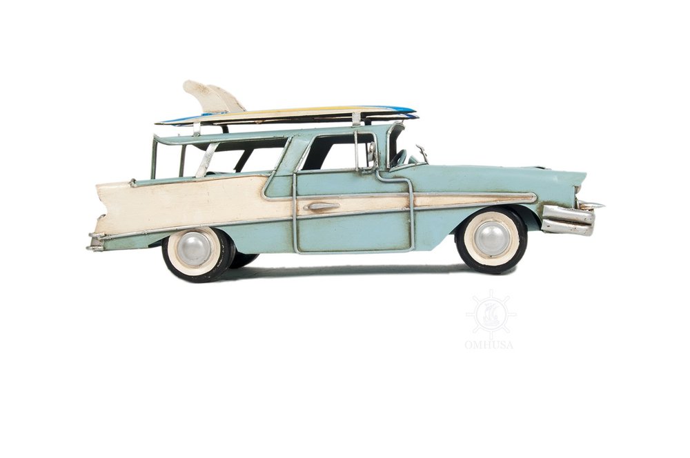 c1957 Blue Ford Country Squire Station Wagon Sculpture HomeRoots