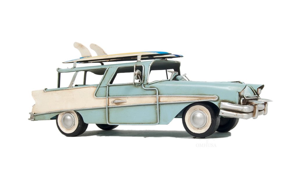 c1957 Blue Ford Country Squire Station Wagon Sculpture HomeRoots