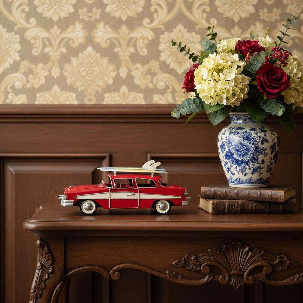 c1957 Red Ford Country Squire Station Wagon Sculpture HomeRoots