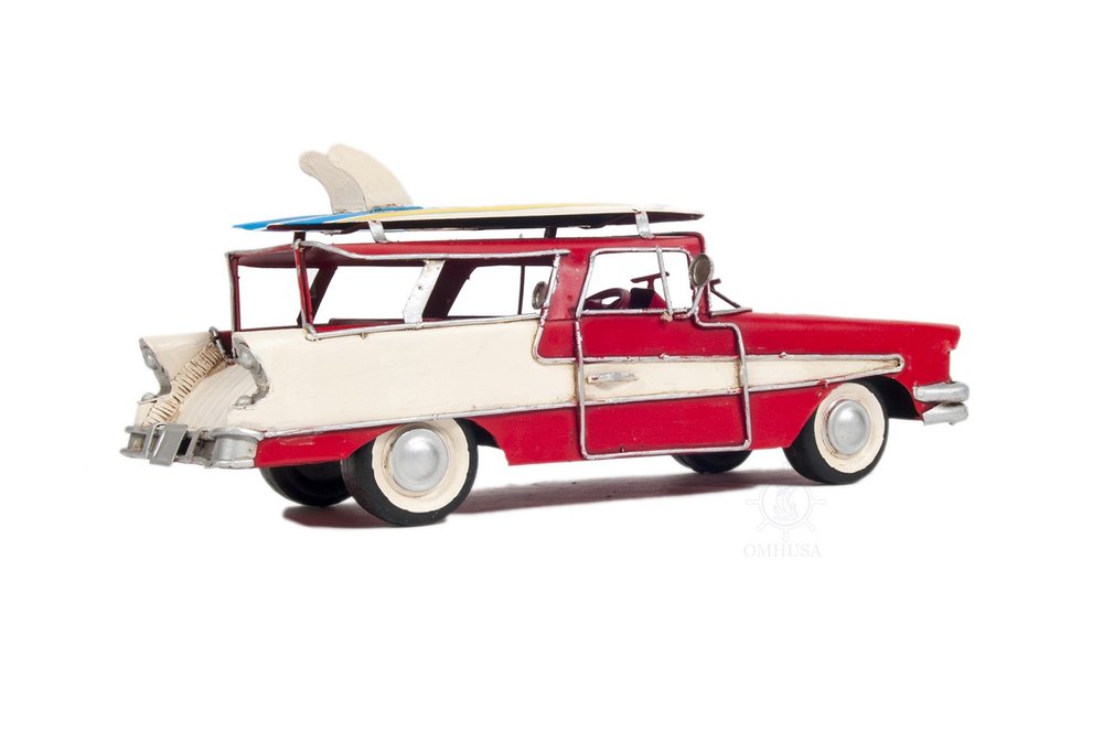 c1957 Red Ford Country Squire Station Wagon Sculpture HomeRoots