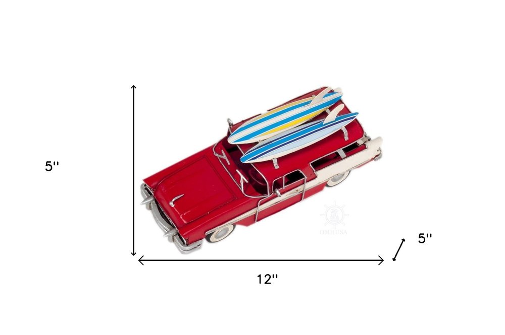 c1957 Red Ford Country Squire Station Wagon Sculpture HomeRoots