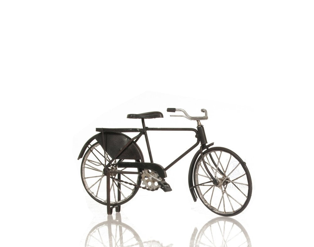 5" Gray Metal Hand Painted Bicycle Sculpture HomeRoots
