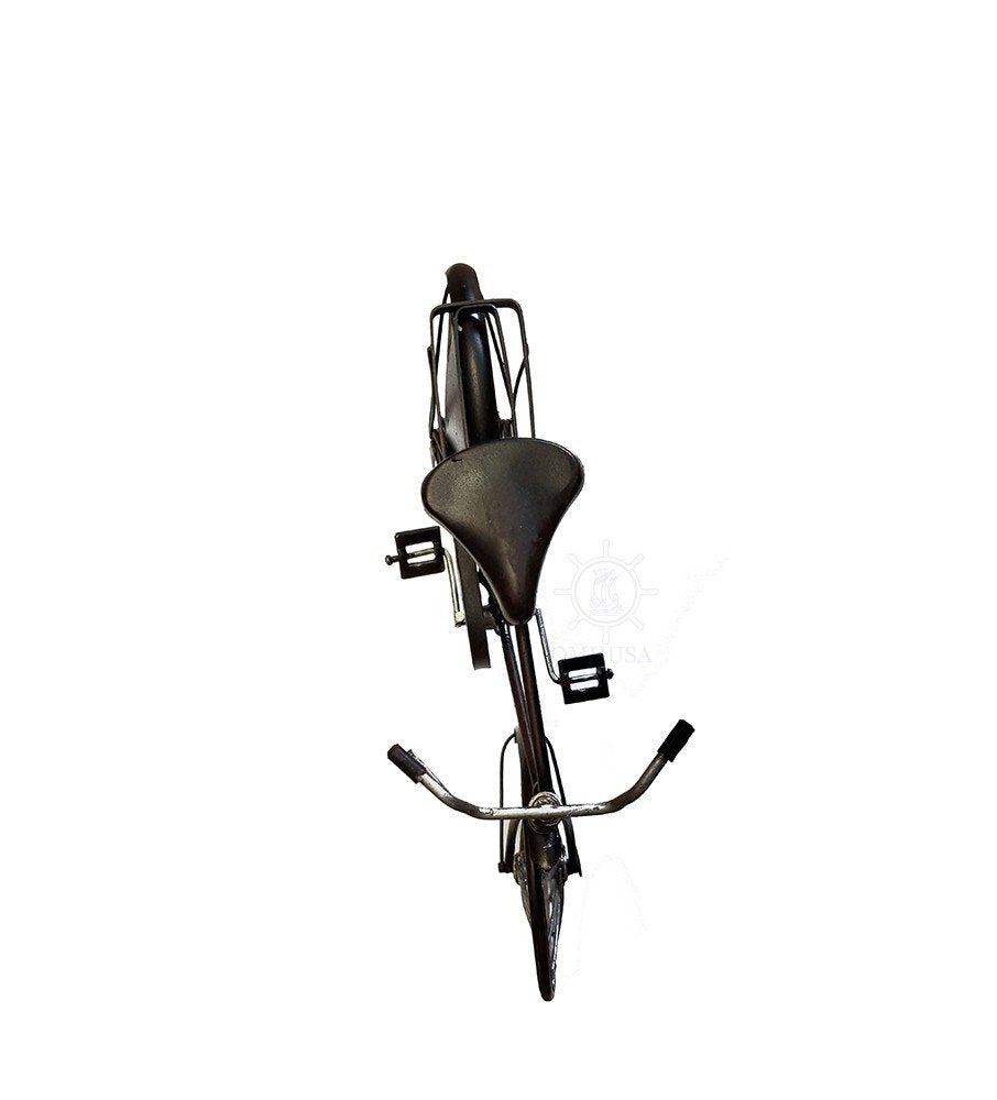 5" Gray Metal Hand Painted Bicycle Sculpture HomeRoots