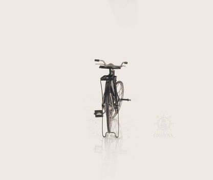 5" Gray Metal Hand Painted Bicycle Sculpture HomeRoots
