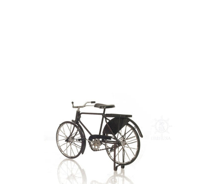 5" Gray Metal Hand Painted Bicycle Sculpture HomeRoots