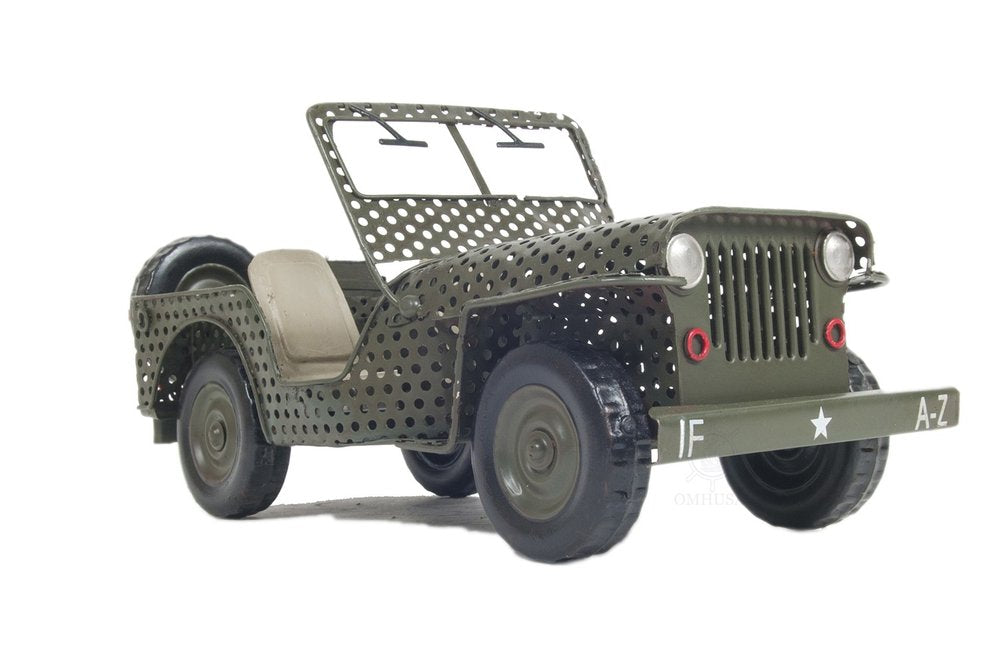 7" Green Metal Hand Painted Model Car HomeRoots