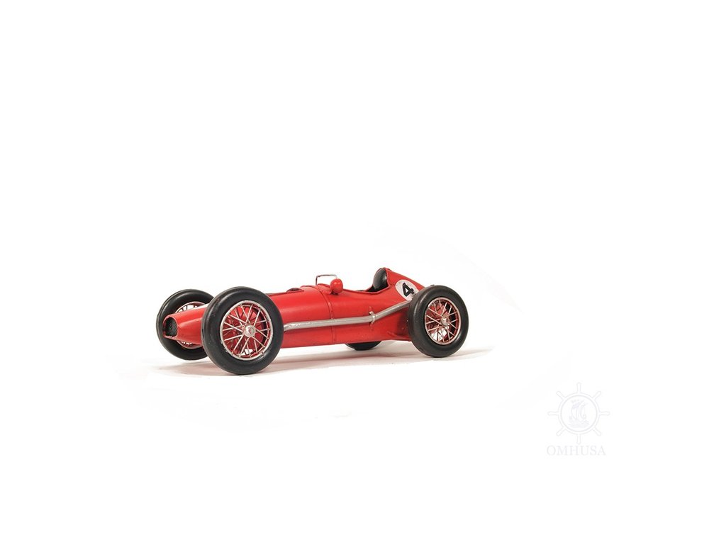 6" Red Metal Hand Painted Model Car Tabletop Sculpture HomeRoots