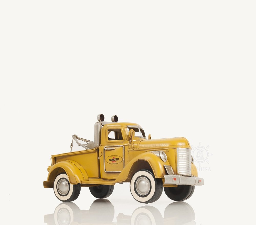 7" Yellow Metal Hand Painted Model Car HomeRoots