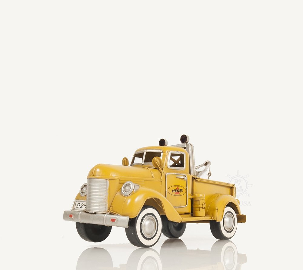 7" Yellow Metal Hand Painted Model Car HomeRoots