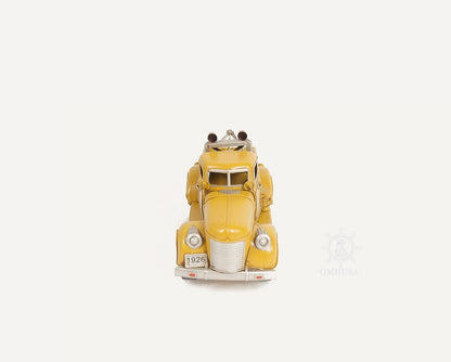 7" Yellow Metal Hand Painted Model Car HomeRoots