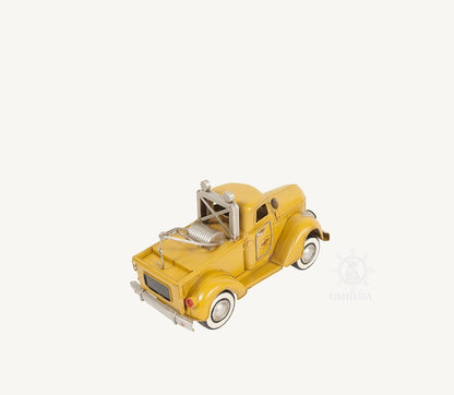 7" Yellow Metal Hand Painted Model Car HomeRoots