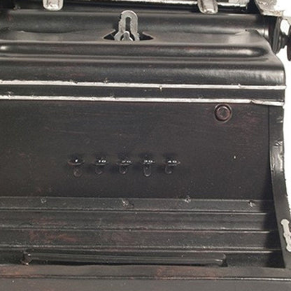 9" Black Metal German Replica Typewriter Tabletop Sculpture