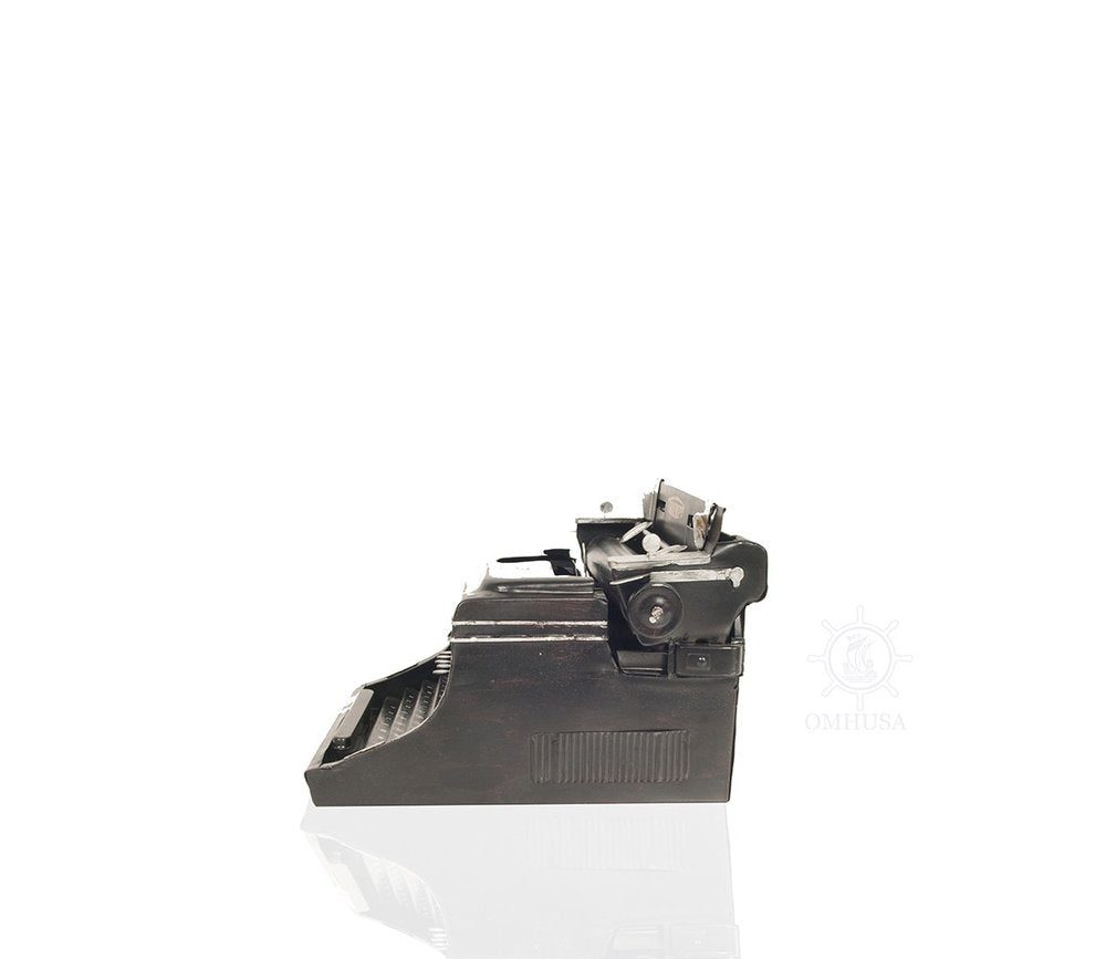 9" Black Metal German Replica Typewriter Tabletop Sculpture HomeRoots