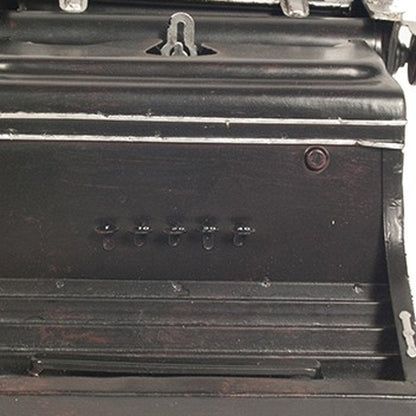 9" Black Metal German Replica Typewriter Tabletop Sculpture HomeRoots