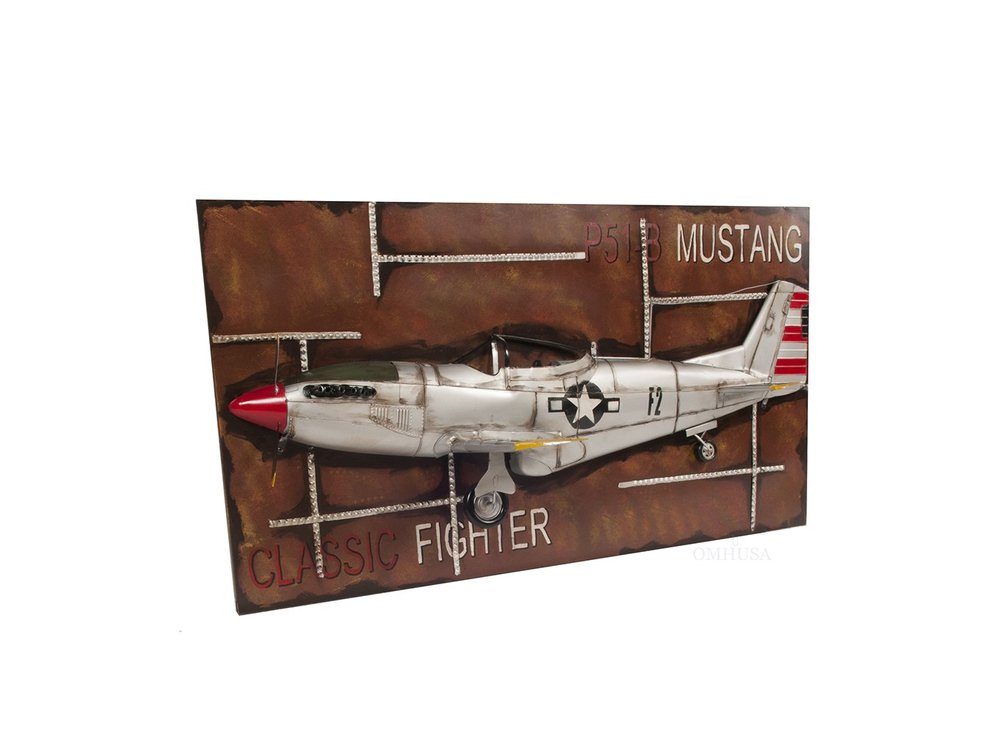 24" Brown And Silver Metal Hand Painted Model Airplane HomeRoots