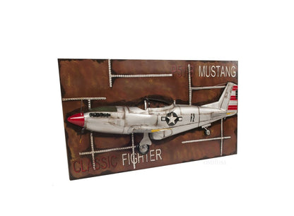 24" Brown And Silver Metal Hand Painted Model Airplane HomeRoots