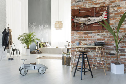 c1943 Grey Mustang P51 Frame HomeRoots
