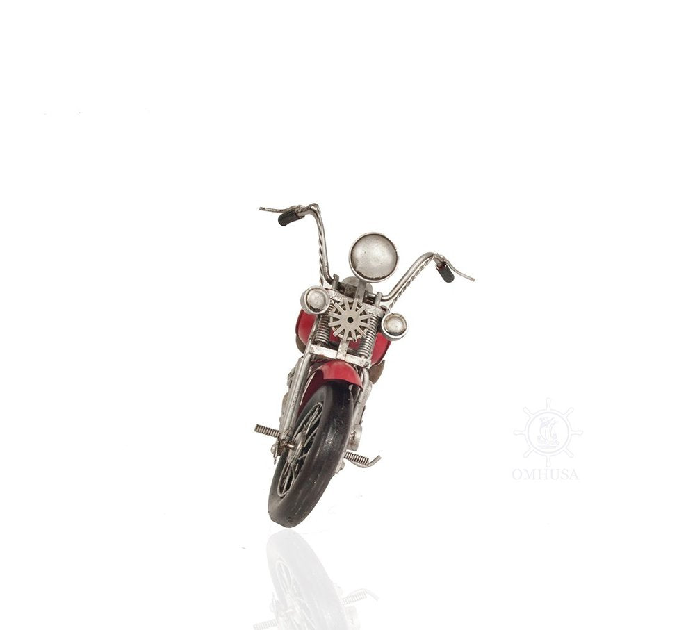 Red Harley Davidson Motorcycle Sculpture — view 3