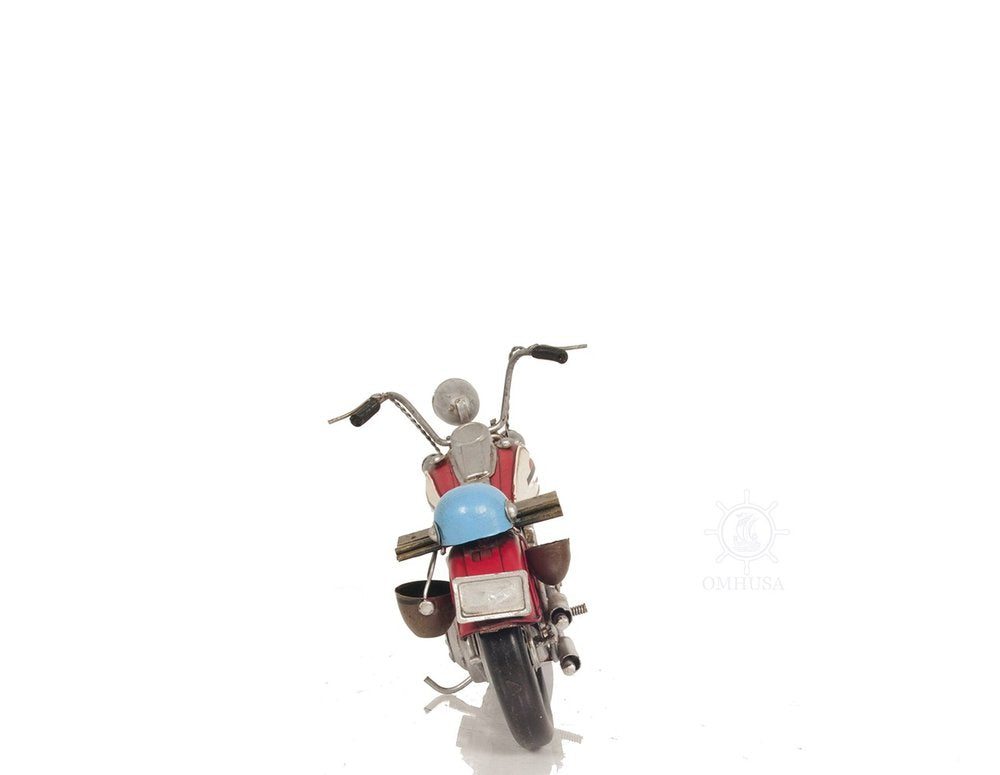 Red Harley Davidson Motorcycle Sculpture — view 6