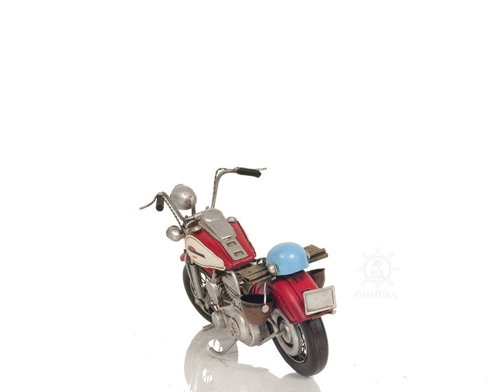 Red Harley Davidson Motorcycle Sculpture — view 7