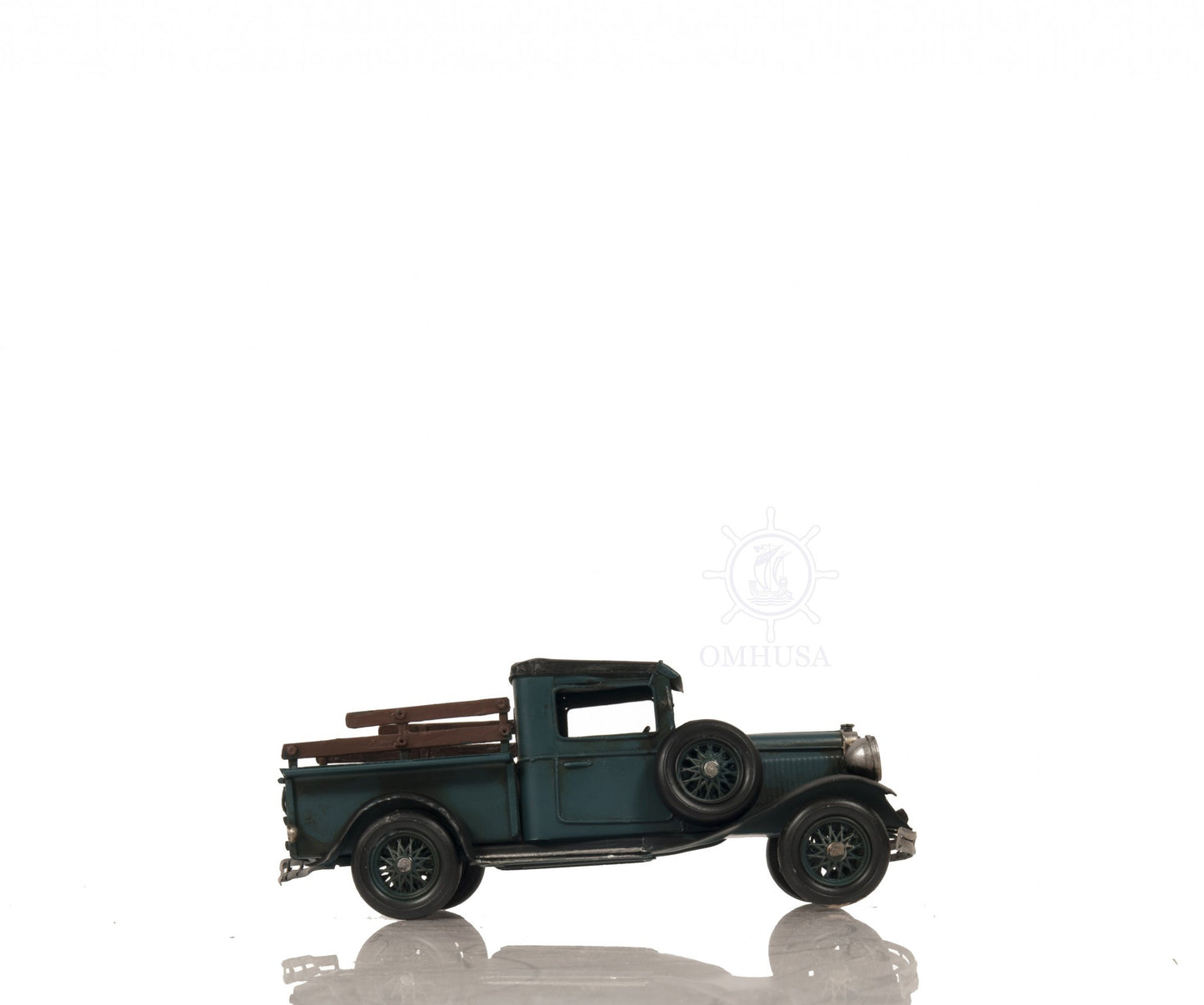 5" Dark Gray Metal Hand Painted Model Car Tabletop Sculpture