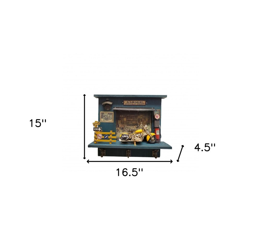 17" Green And Yellow Metal HomeRoots