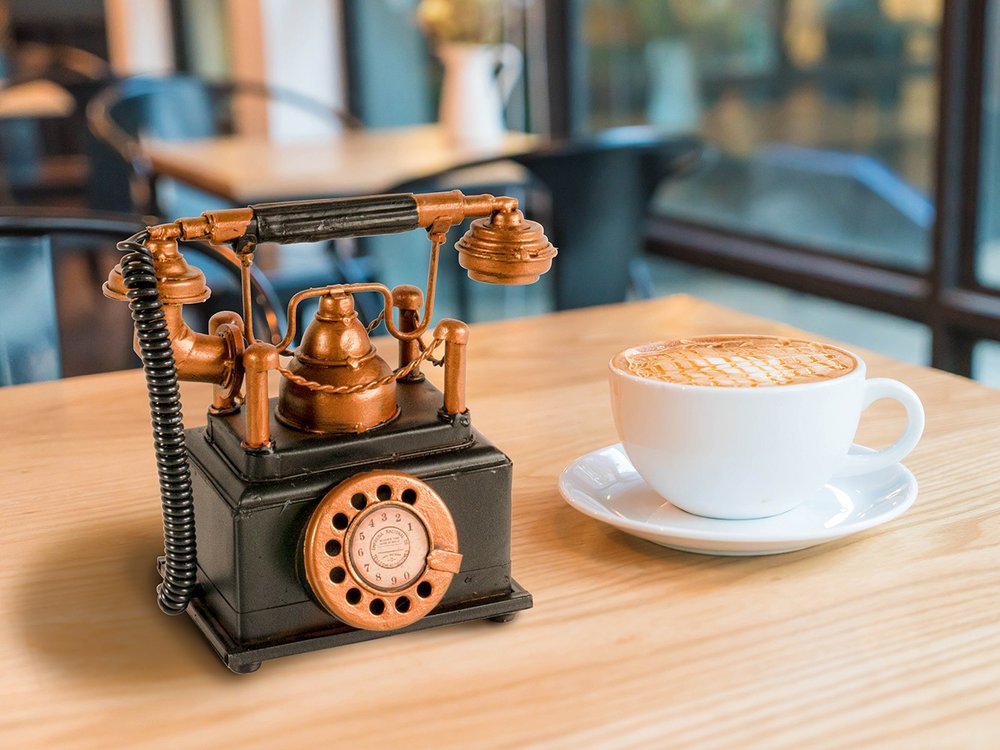 Vintage Telephone Coin Bank HomeRoots