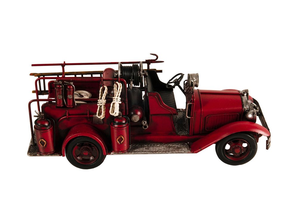 6" Red Metal Hand Painted Model Car Tabletop Sculpture HomeRoots