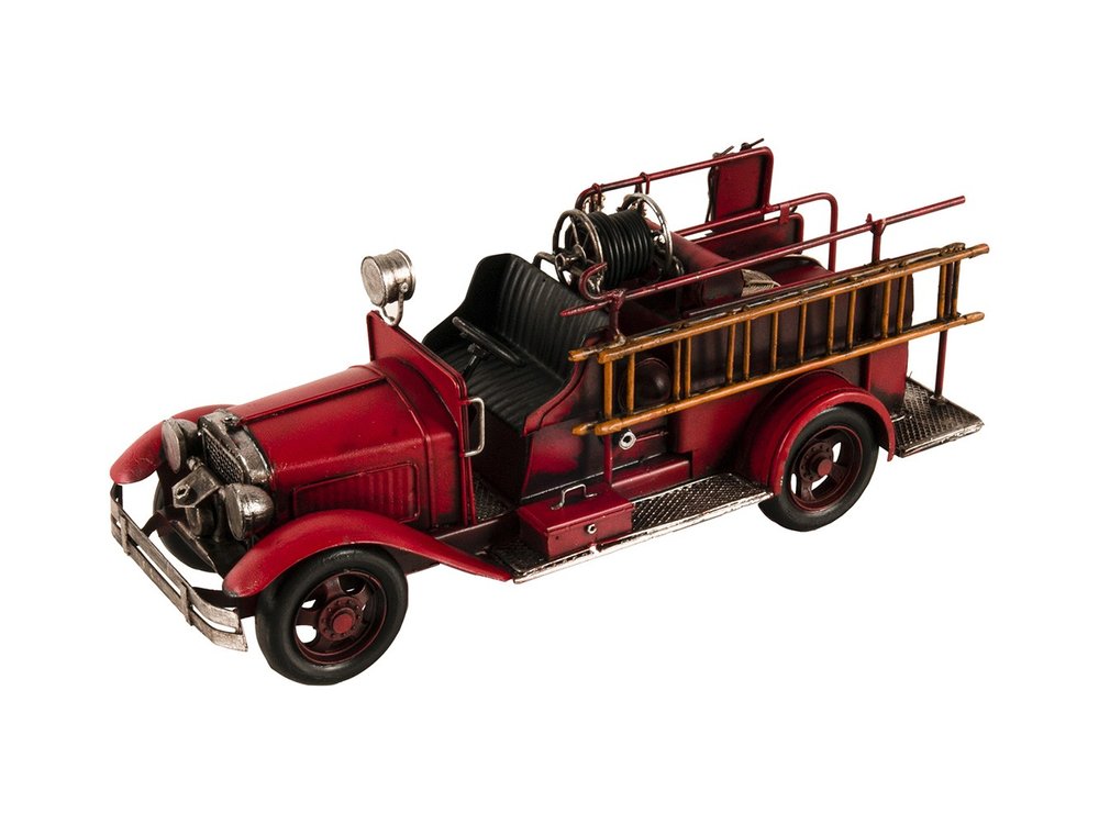 6" Red Metal Hand Painted Model Car Tabletop Sculpture HomeRoots