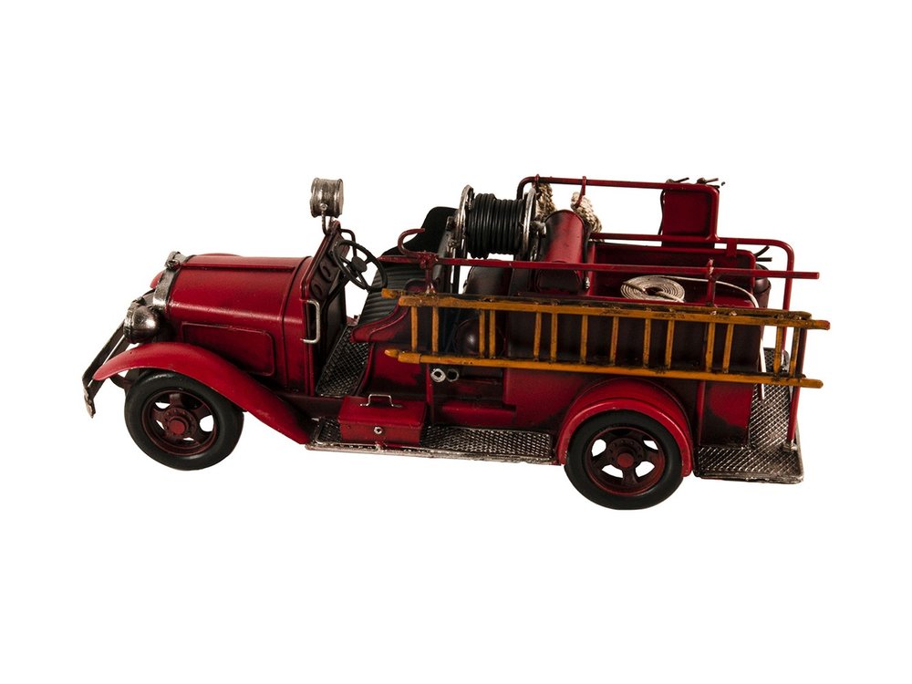 6" Red Metal Hand Painted Model Car Tabletop Sculpture HomeRoots