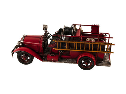 6" Red Metal Hand Painted Model Car Tabletop Sculpture HomeRoots
