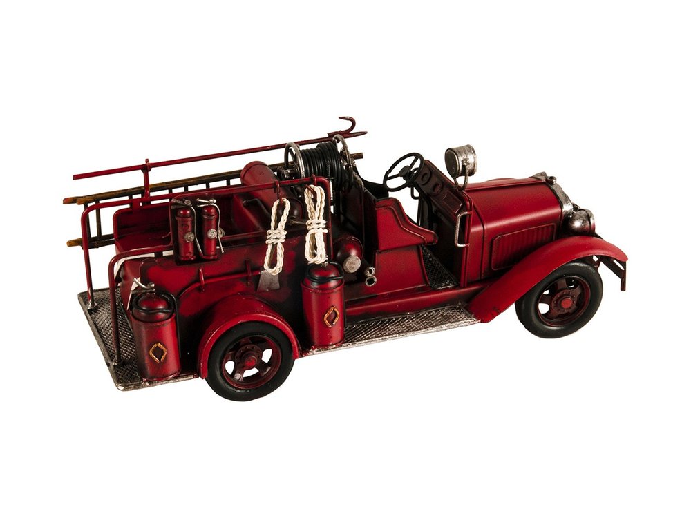 6" Red Metal Hand Painted Model Car Tabletop Sculpture HomeRoots