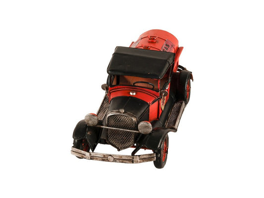 5" Red And Black Metal Hand Painted Model Car HomeRoots