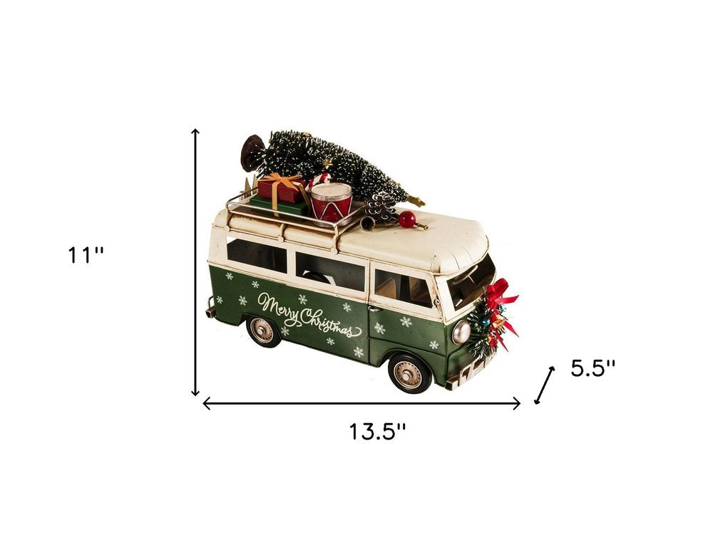 c1960s Volkswagen Christmas Bus Sculpture HomeRoots