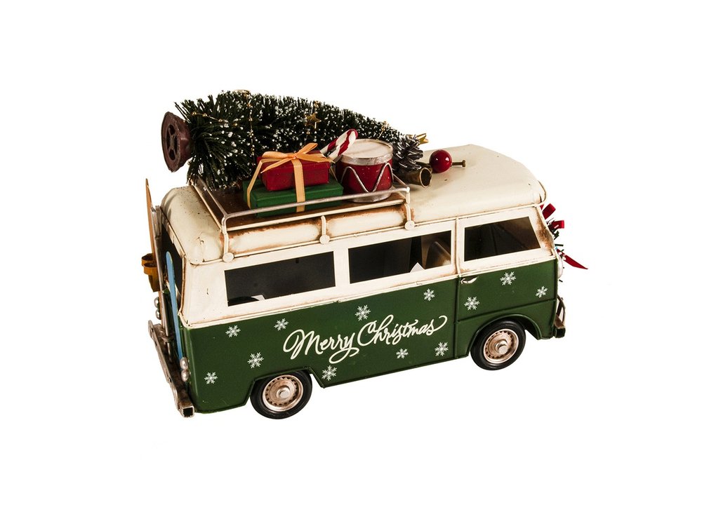 c1960s Volkswagen Christmas Bus Sculpture HomeRoots