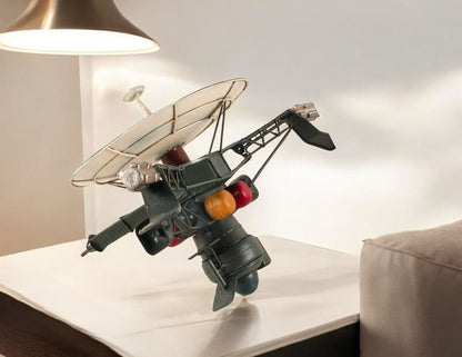 11" Dark Green Metal Hand Painted Model Airplane Tabletop Sculpture HomeRoots