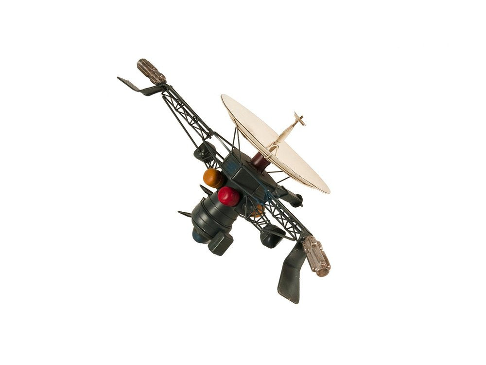 11" Dark Green Metal Hand Painted Model Airplane Tabletop Sculpture HomeRoots